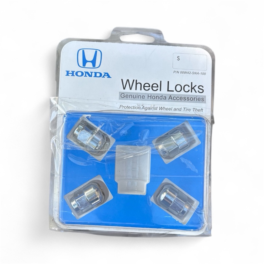Genuine Honda Accessories Wheel Locks P/N 08W42-SNA-100 (LOCK KEY MISSING)